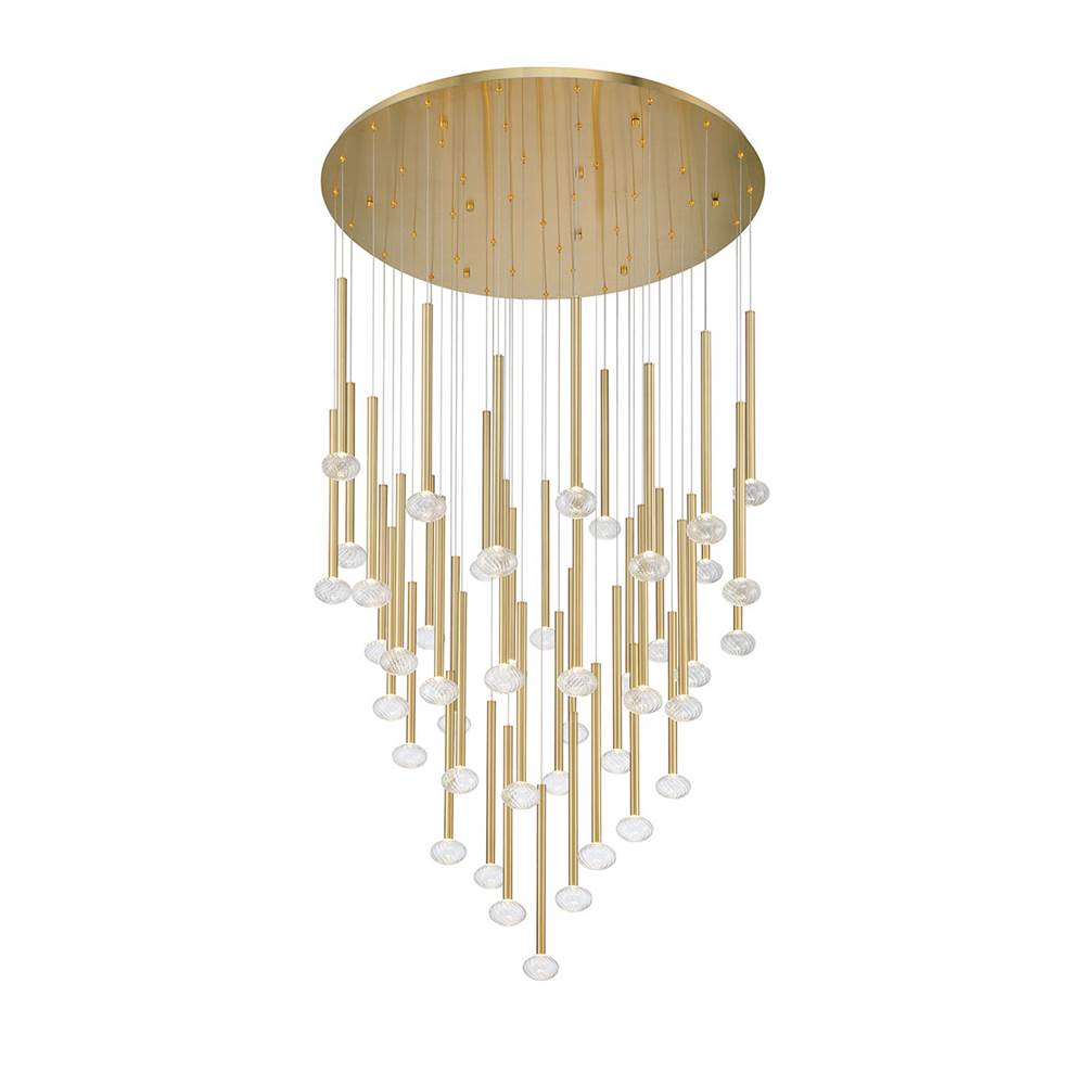 Lib&Co Soffio, 44 Light Round Led Chandelier, Matte Black