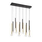 Lib&Co Soffio, 12 Light Linear Led Chandelier, Matte Black