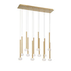 Lib&Co Soffio, 12 Light Linear Led Chandelier, Matte Black