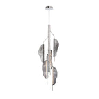 Lib&Co 12116-019 Chrome Savona, 6 Light Led Grand Chandelier, Smoke Image 1