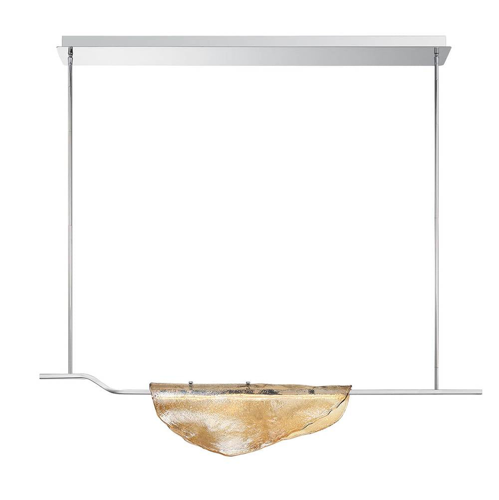 Lib&Co 12117-018 Chrome Savona, 1 Light Linear Led Chandelier, Amber Image 1