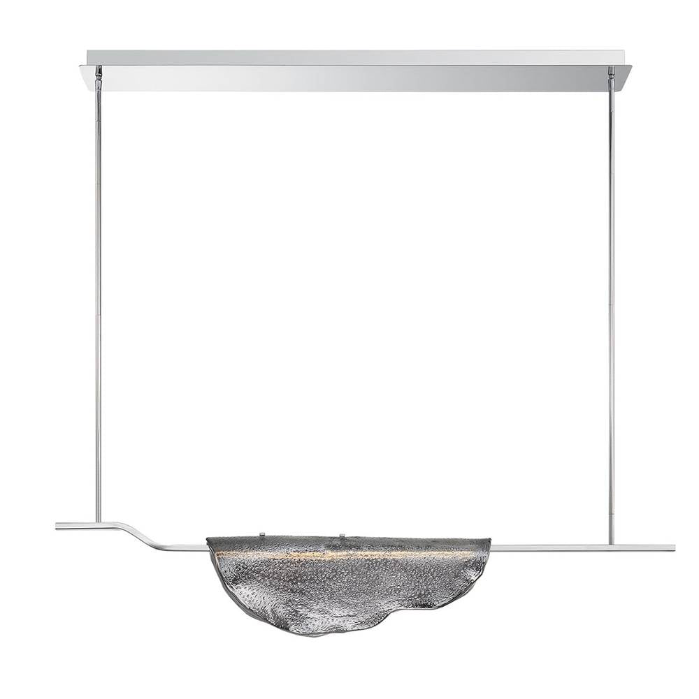 Lib&Co 12117-019 Chrome Savona, 1 Light Linear Led Chandelier, Smoke Image 1
