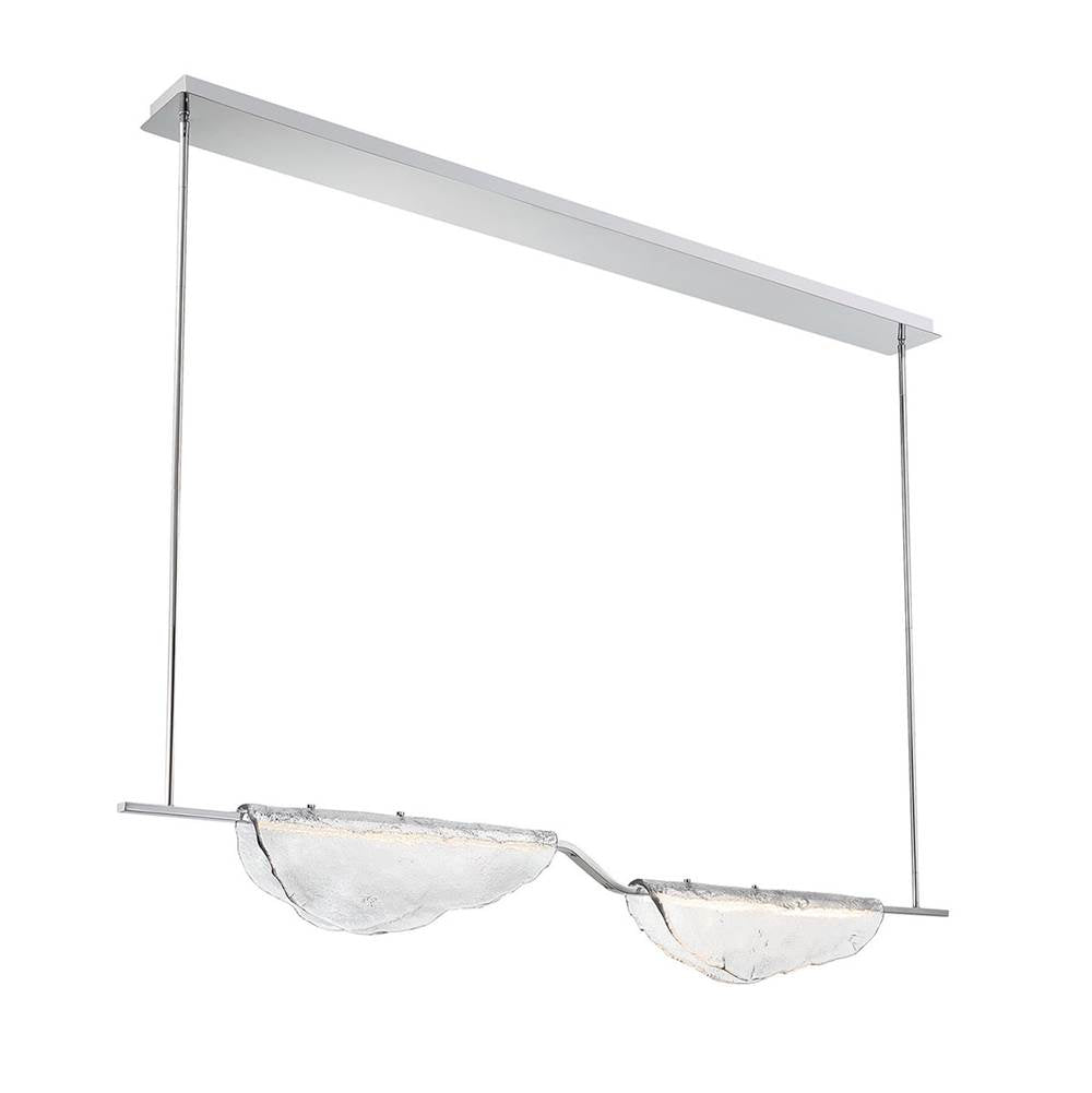 Lib&Co Savona, 2 Light Linear Led Chandelier, Clear