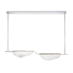 Lib&Co 12118-017 Chrome Savona, 2 Light Linear Led Chandelier, Clear Image 1