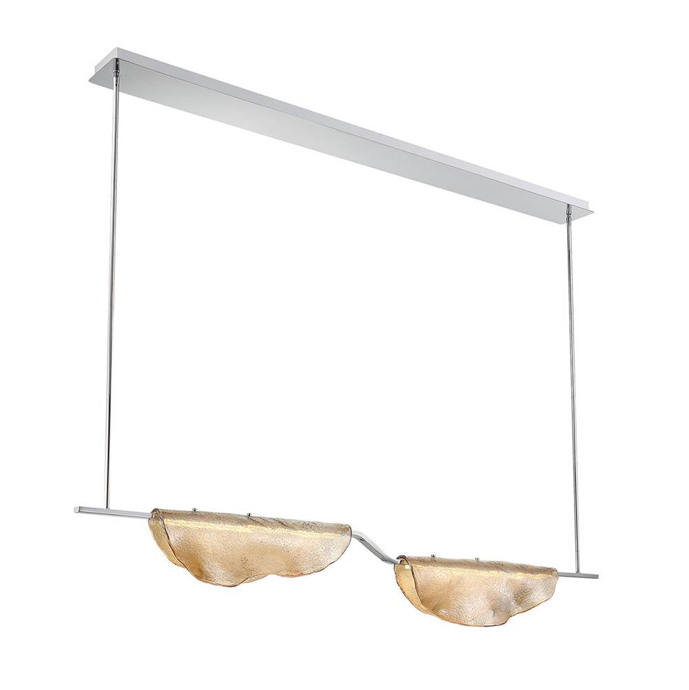 Lib&Co Savona, 2 Light Linear Led Chandelier, Amber