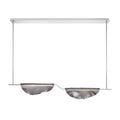 Lib&Co 12118-019 Chrome Savona, 2 Light Linear Led Chandelier, Smoke Image 1