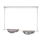 Lib&Co 12118-019 Chrome Savona, 2 Light Linear Led Chandelier, Smoke Image 1