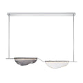 Lib&Co 12118-033 Chrome Savona, 2 Light Linear Led Chandelier, Smoke And Clear Image 1