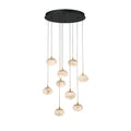 Lib&Co Calcolo, 9 Light Round Led Chandelier, Matte Black