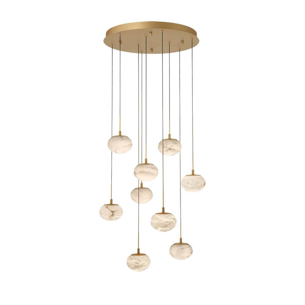 Lib&Co Calcolo, 9 Light Round Led Chandelier, Matte Black