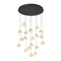 Lib&Co Calcolo, 19 Light Round Led Chandelier, Matte Black