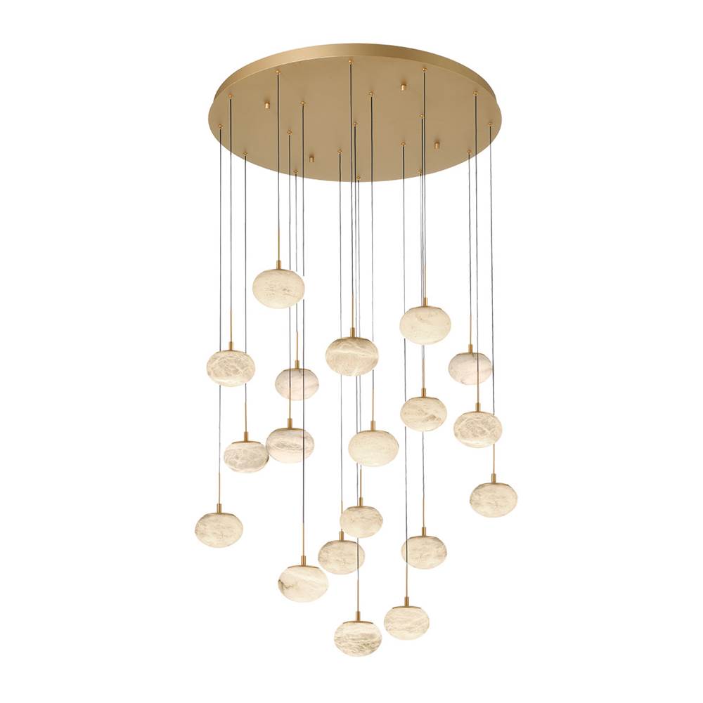 Lib&Co Calcolo, 19 Light Round Led Chandelier, Matte Black