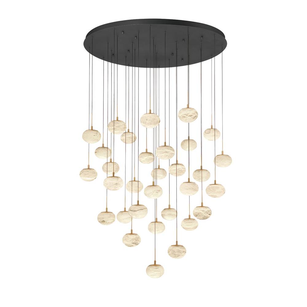Lib&Co Calcolo, 31 Light Led Grand Chandelier, Matte Black