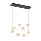 Lib&Co Calcolo, 8 Light Rectangular Led Chandelier, Matte Black