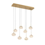 Lib&Co Calcolo, 8 Light Rectangular Led Chandelier, Matte Black