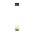 Lib&Co Lucidata, 1 Light Led Pendant, Matte Black