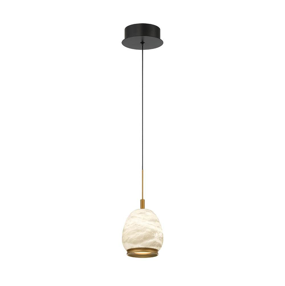 Lib&Co Lucidata, 1 Light Led Pendant, Matte Black