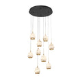 Lib&Co Lucidata, 9 Light Round Led Chandelier, Matte Black