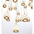 Lib&Co Lucidata, 19 Light Round Led Chandelier, Matte Black