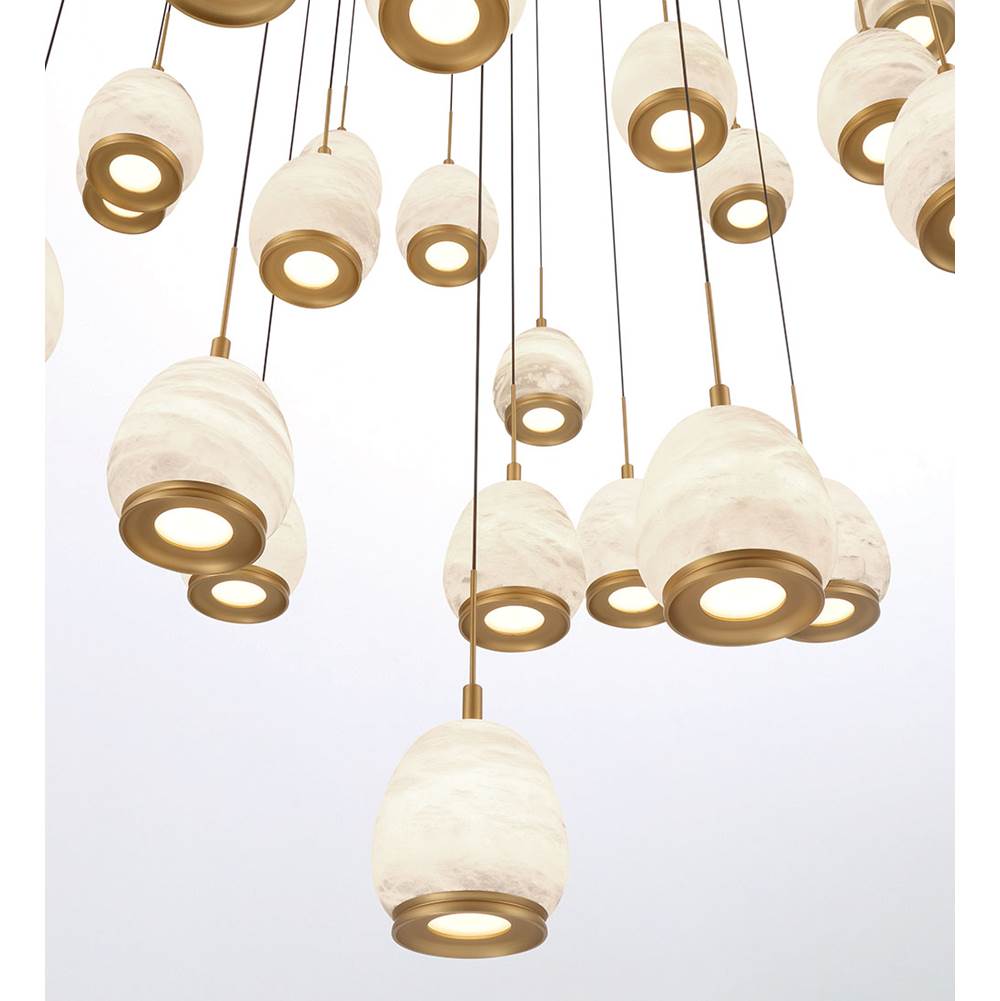 Lib&Co Lucidata, 19 Light Round Led Chandelier, Matte Black
