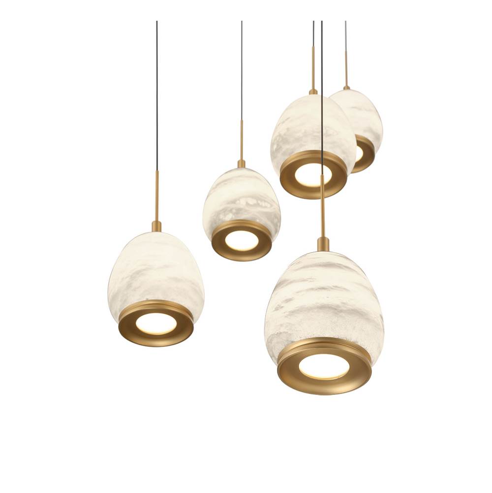 Lib&Co 12138-02 Matte Black Lucidata, 19 Light Round Led Chandelier, Matte Black Image 2