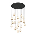 Lib&Co 12138-02 Matte Black Lucidata, 19 Light Round Led Chandelier, Matte Black Image 1