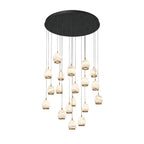 Lib&Co 12138-02 Matte Black Lucidata, 19 Light Round Led Chandelier, Matte Black Image 1