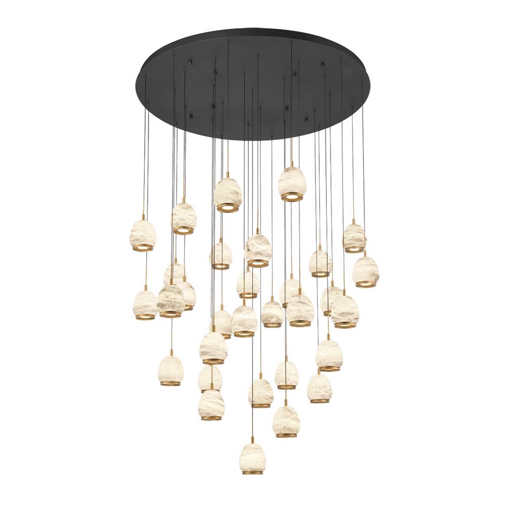 Lib&Co Lucidata, 31 Light Led Grand Chandelier, Matte Black