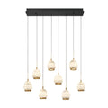 Lib&Co 12140-02 Matte Black Lucidata, 8 Light Rectangular Led Chandelier, Matte Black Image 1