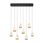 Lib&Co 12140-02 Matte Black Lucidata, 8 Light Rectangular Led Chandelier, Matte Black Image 1