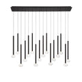 Lib&Co 12146-02 Matte Black Soffio, 16 Light Linear Led Chandelier, Matte Black Image 1