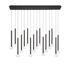 Lib&Co 12146-02 Matte Black Soffio, 16 Light Linear Led Chandelier, Matte Black Image 1