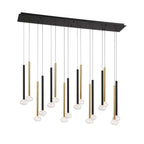 Lib&Co Soffio, 16 Light Linear Led Chandelier, Matte Black