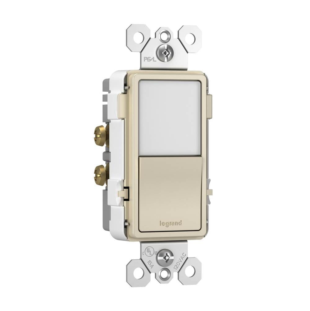 Legrand NTL873LACC6 Light Almond Radiant Single-pole/3-way Switch With Night Light, Light Almond Image 3