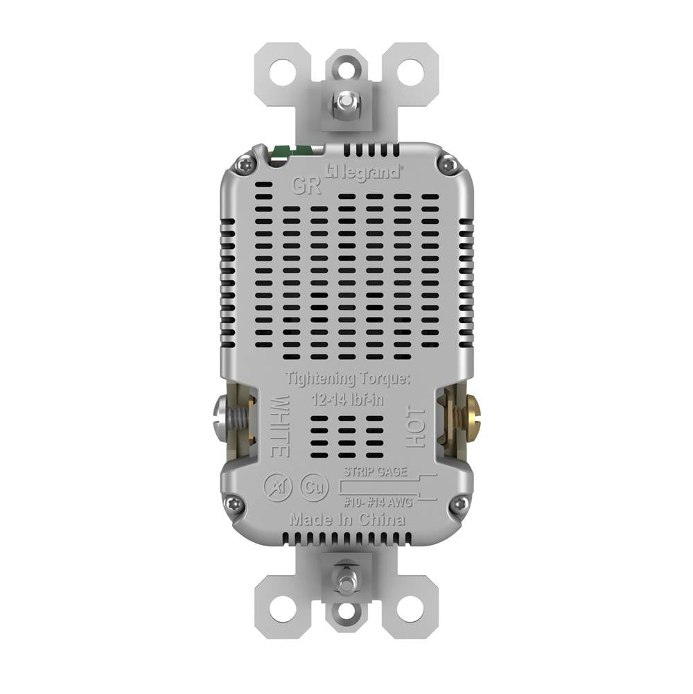 Legrand R26USBCCNICCV4 Nickel Radiant 15a Tamper-resistant Usb Type C/c Outlet, Nickel Image 3