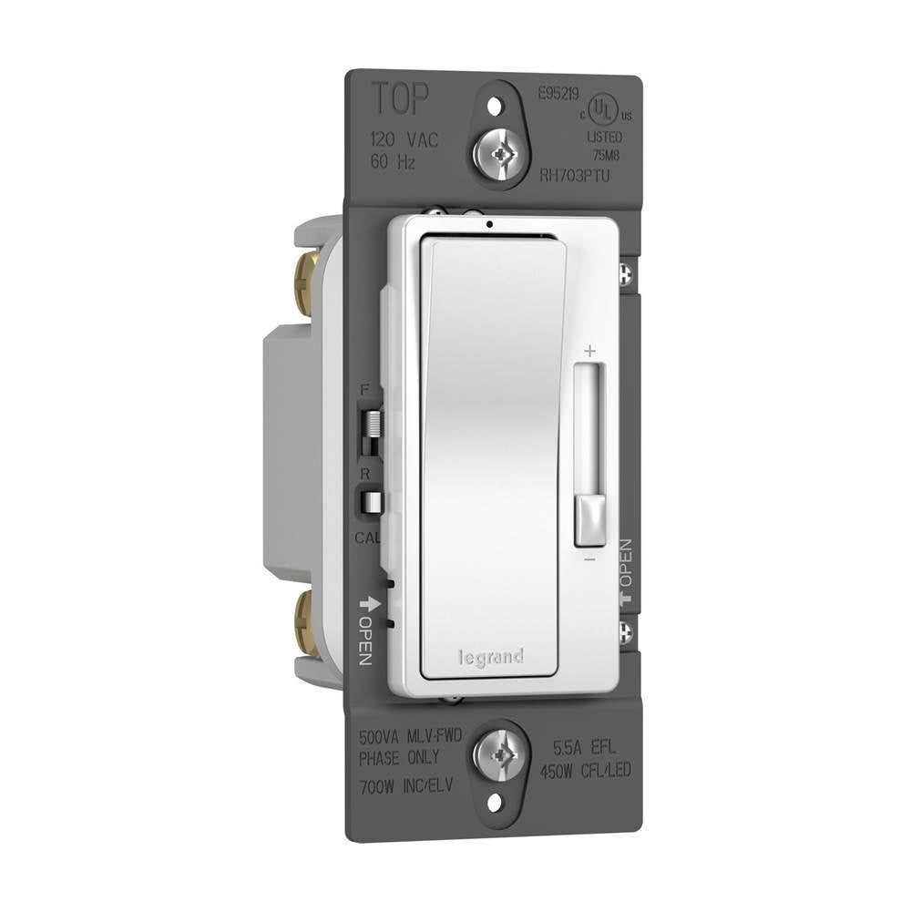 Legrand RH703PTUW White Radiant Tru-universal Single Pole/3-way Dimmer, White Image 3