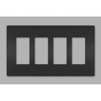 Legrand Radiant Four-gang Screwless Wall Plate, Brown