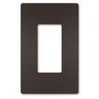 Legrand RWP26DBCC6 Dark Bronze Radiant One-gang Screwless Wall Plate, Dark Bronze Image 1