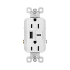 Legrand Radiant 15a Tamper-resistant Usb Type A/c Outlet, Black