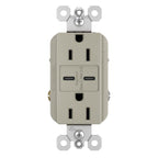 Legrand R26USBCCNICCV4 Nickel Radiant 15a Tamper-resistant Usb Type C/c Outlet, Nickel Image 2