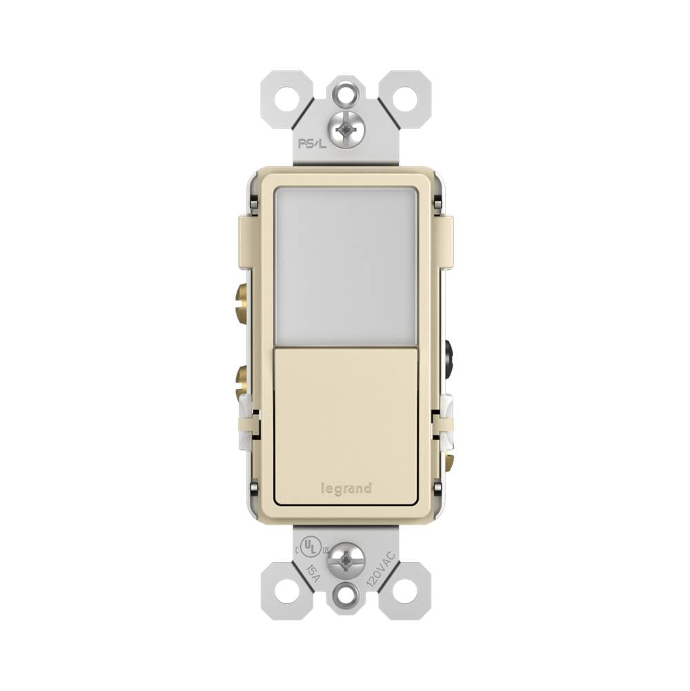 Legrand NTL873LACC6 Light Almond Radiant Single-pole/3-way Switch With Night Light, Light Almond Image 4