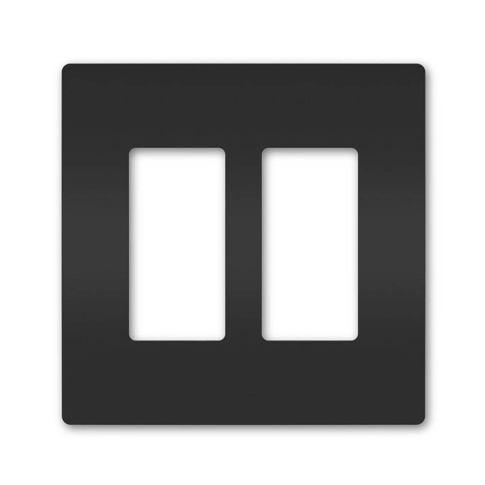 Legrand Radiant Two-gang Screwless Wall Plate, Brown