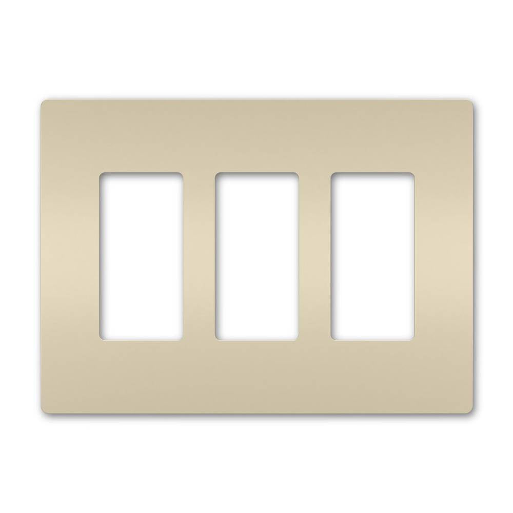 Legrand Radiant Three-gang Screwless Wall Plate, Brown