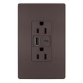 Legrand R26USBACDBCCV4 Dark Bronze Radiant 15a Tamper-resistant Usb Type A/c Outlet, Dark Bronze Image 1