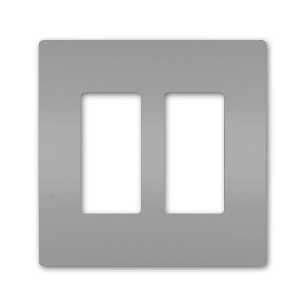 Legrand Radiant Two-gang Screwless Wall Plate, Brown