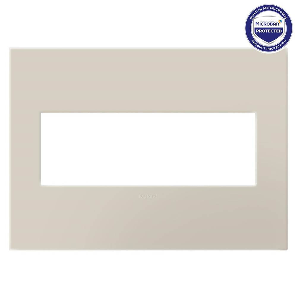 Legrand  Adorne Evergreen Three-gang Screwless Wall Plate With Microban