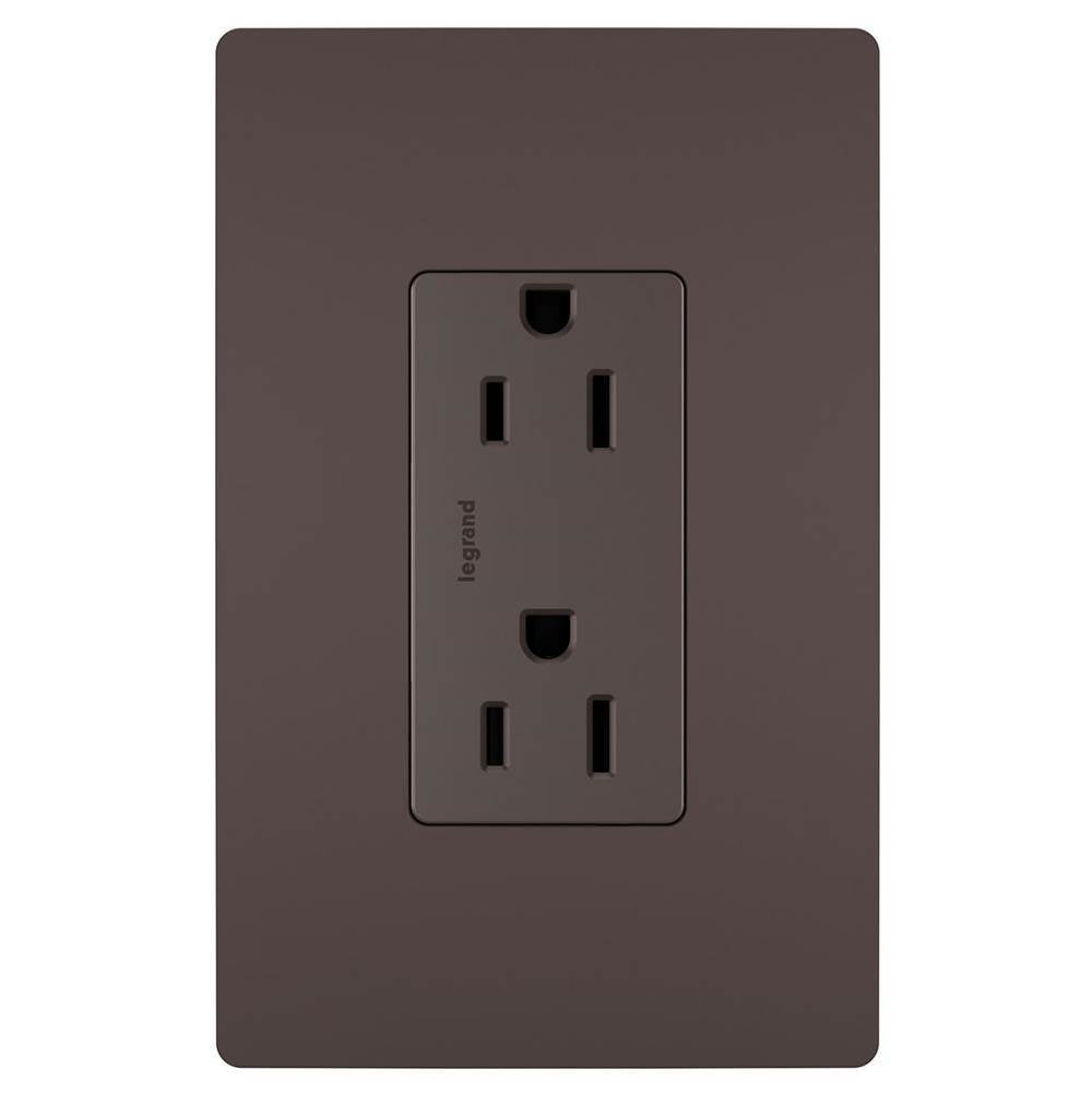 Legrand Radiant 15a 125v Duplex Tamper-resistant Outlet, Dark Bronze