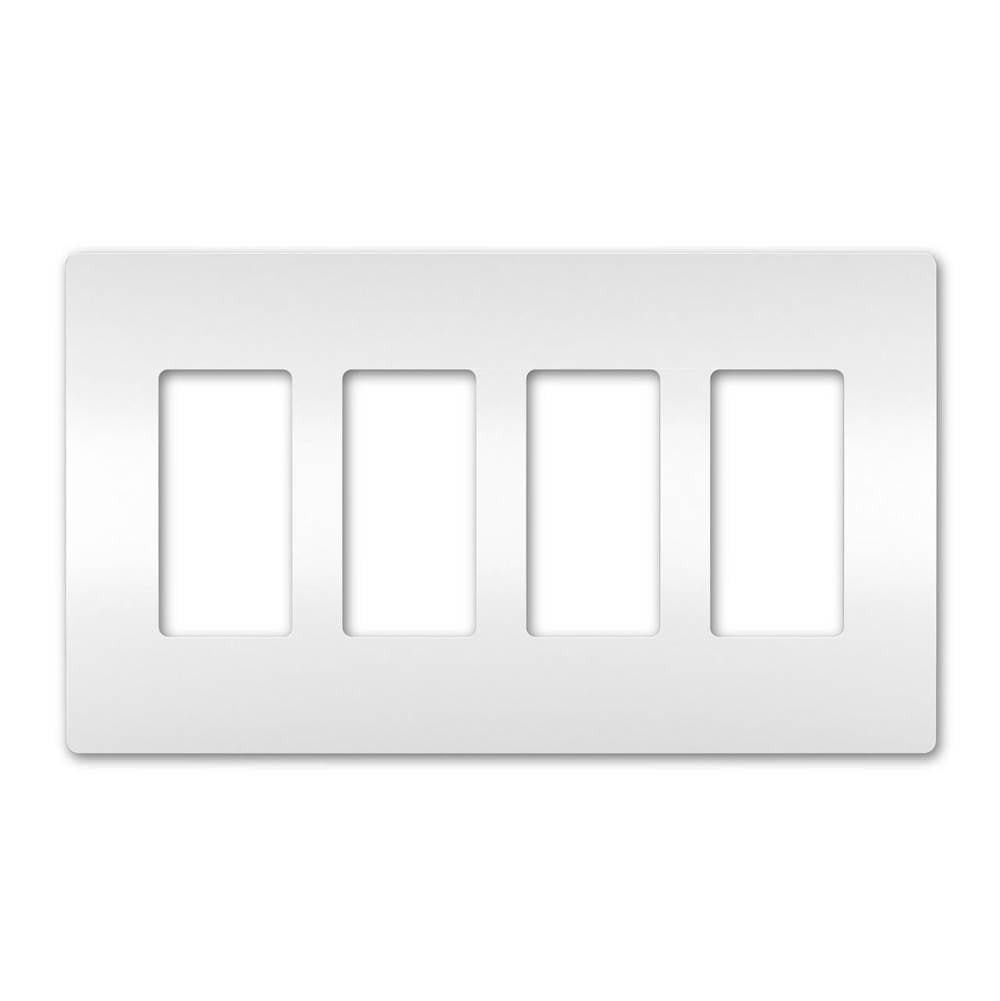 Legrand Radiant Four-gang Screwless Wall Plate, Brown