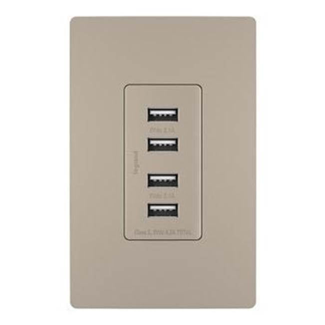 Legrand Radiant Quad Usb Charger, Black