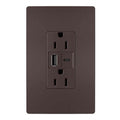 Legrand R26USBAC6DBCCV4 Dark Bronze Radiant 15a Tamper-resistant Ultra-fast Usb Type-a/c Outlet, Dark Bronze Image 1